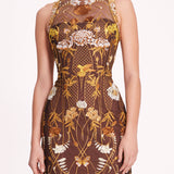 High Neck Tulle Mini Dress | Marchesa