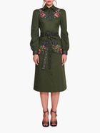 Filagree Cotton Twill Shirt Dress