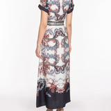 Belted Twill Shirt Maxi Dress