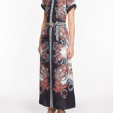 Belted Twill Shirt Maxi Dress
