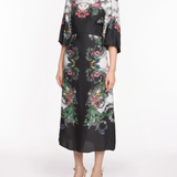 Billowy Twill Empire Midi Dress