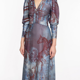 WIld Heart Tartan Printed Midi Dress