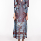 WIld Heart Tartan Printed Midi Dress