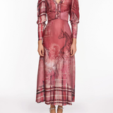 Wild Heart Tartan Printed Midi Dress