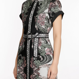 Belted Twill Shirt Maxi Dress