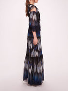 Abstract Viscose Maxi Dress | Marchesa