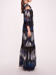 Abstract Viscose Maxi Dress | Marchesa