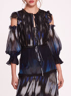 Abstract Viscose Maxi Dress | Marchesa