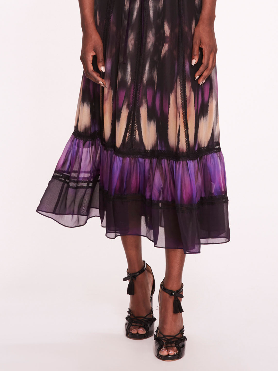 Abstract Viscose Midi Dress | Marchesa