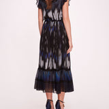 Abstract Viscose Midi Dress | Marchesa