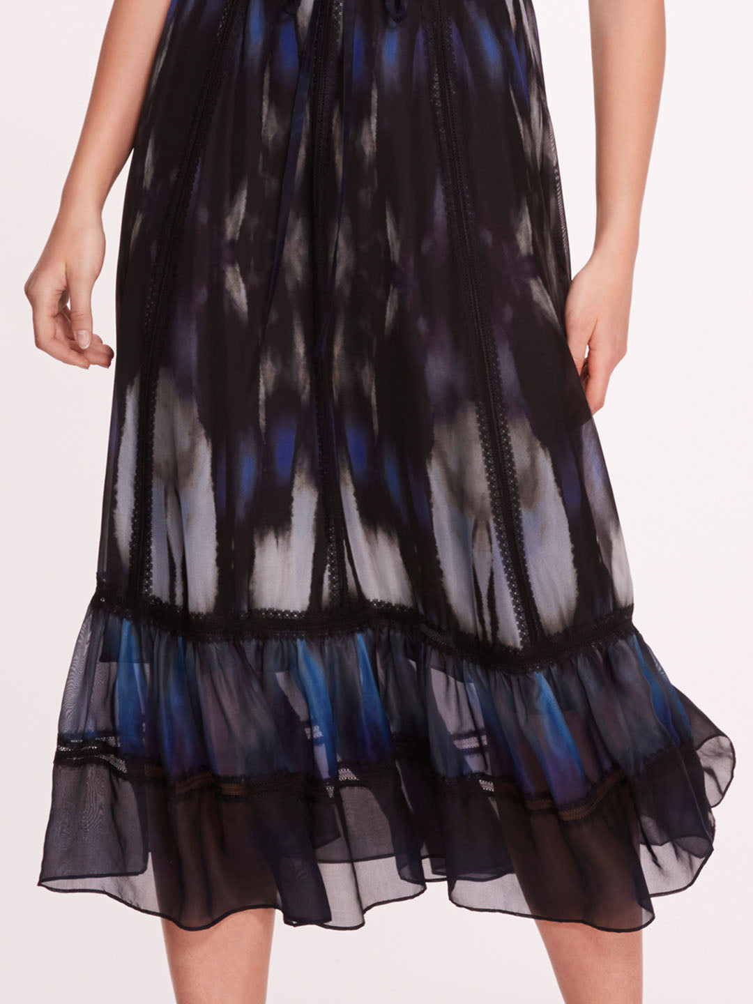 Abstract Viscose Midi Dress | Marchesa