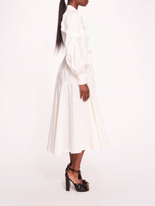 Rosette Ruffle Midi Dress