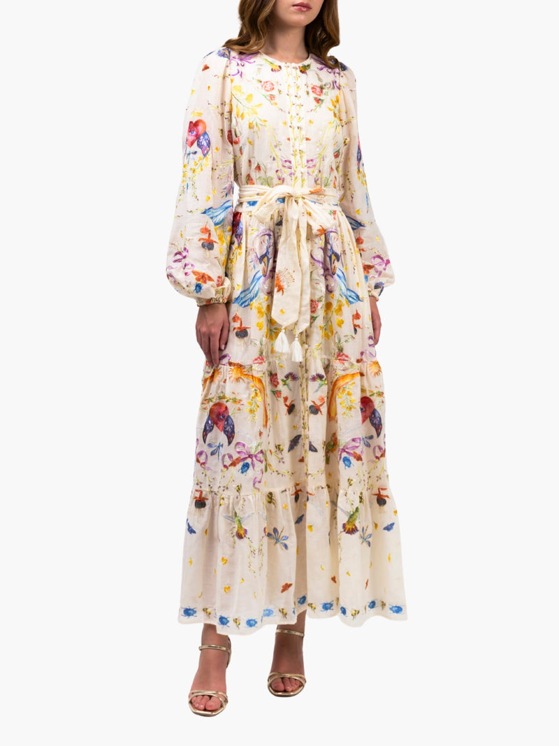 Threadwork Voile Maxi Dress