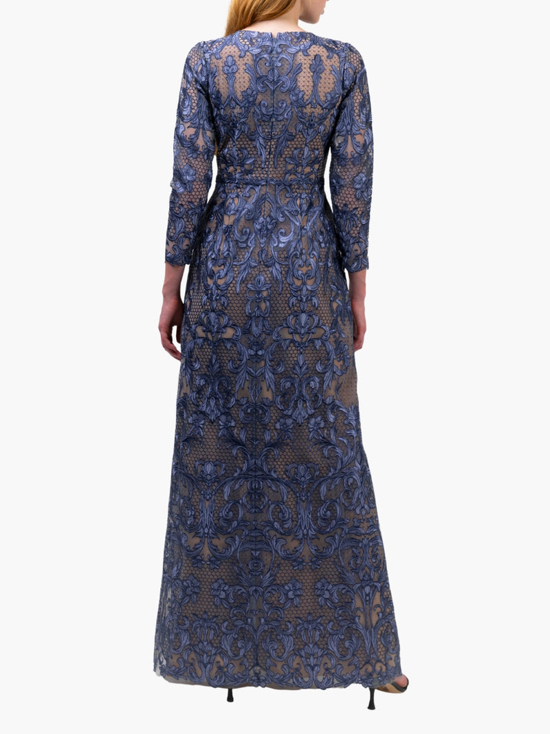 Nocturnes Lace Long Sleeve Gown