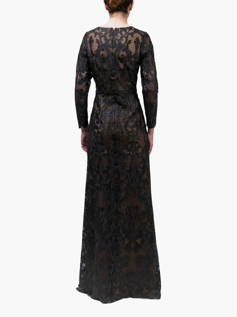 Nocturnes Long Sleeve Lace Gown