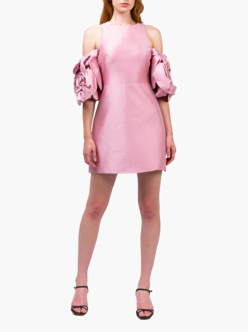 Spring Rose Mikado Mini Dress