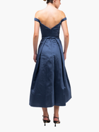 Spring Pleated Mikado Midi Dress