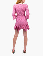 Embroidered Cotton Voile Mini Dress - Pink / 0 / R81DS3874