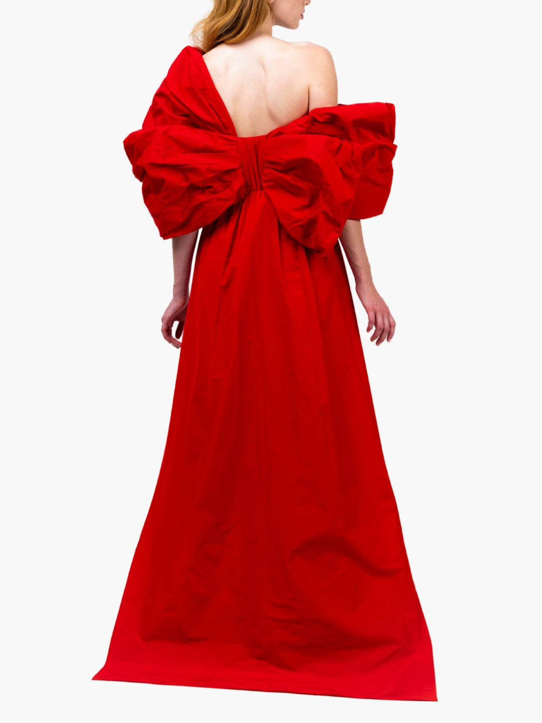 Taffeta Sleeve Column Gown