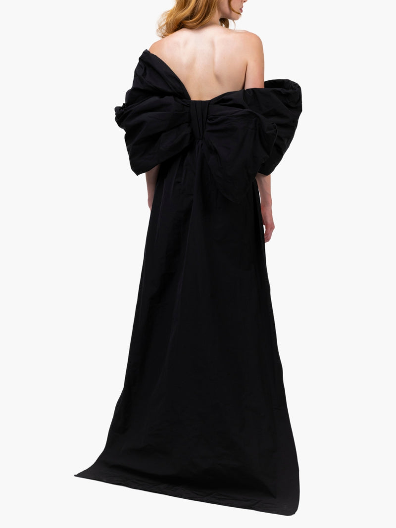 Taffeta Sleeve Column Gown