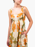 Ramie Square Neck Maxi Dress