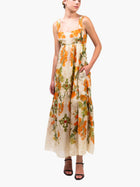 Ramie Square Neck Maxi Dress