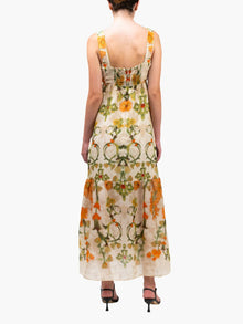Ramie Square Neck Maxi Dress