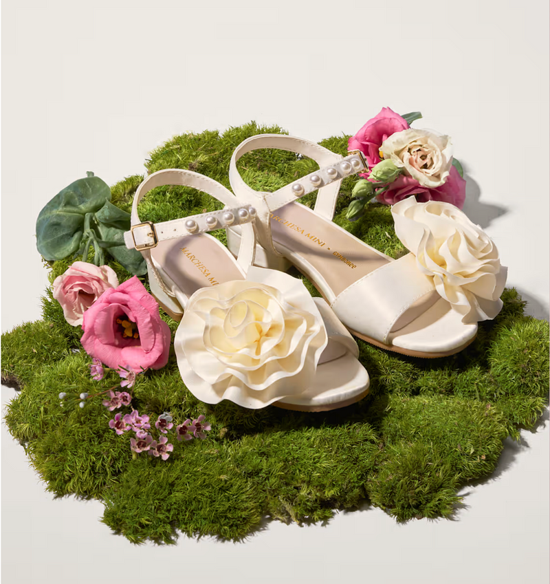 Marchesa Mini + Gymboree Rosette Faux Pearl Heels