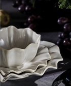 Lotus Stoneware Dinner Plate Set