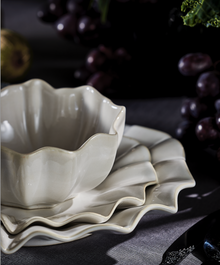Lotus Stoneware Dinner Plate Set
