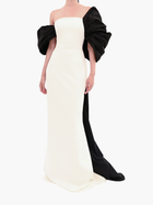 Taffeta Sleeve Column Gown