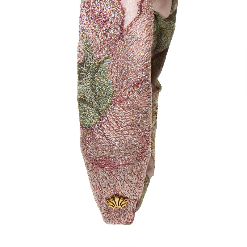 BLUSH MARCHESA COUTURE X LELE SADOUGHI ROSETTE FLORAL SATIN HEADBAND