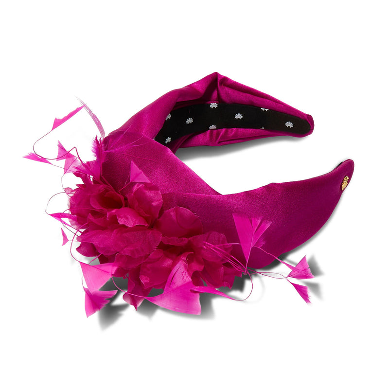 FUCHSIA MARCHESA COUTURE X LELE SADOUGHI GRETA FLORAL HEADBAND