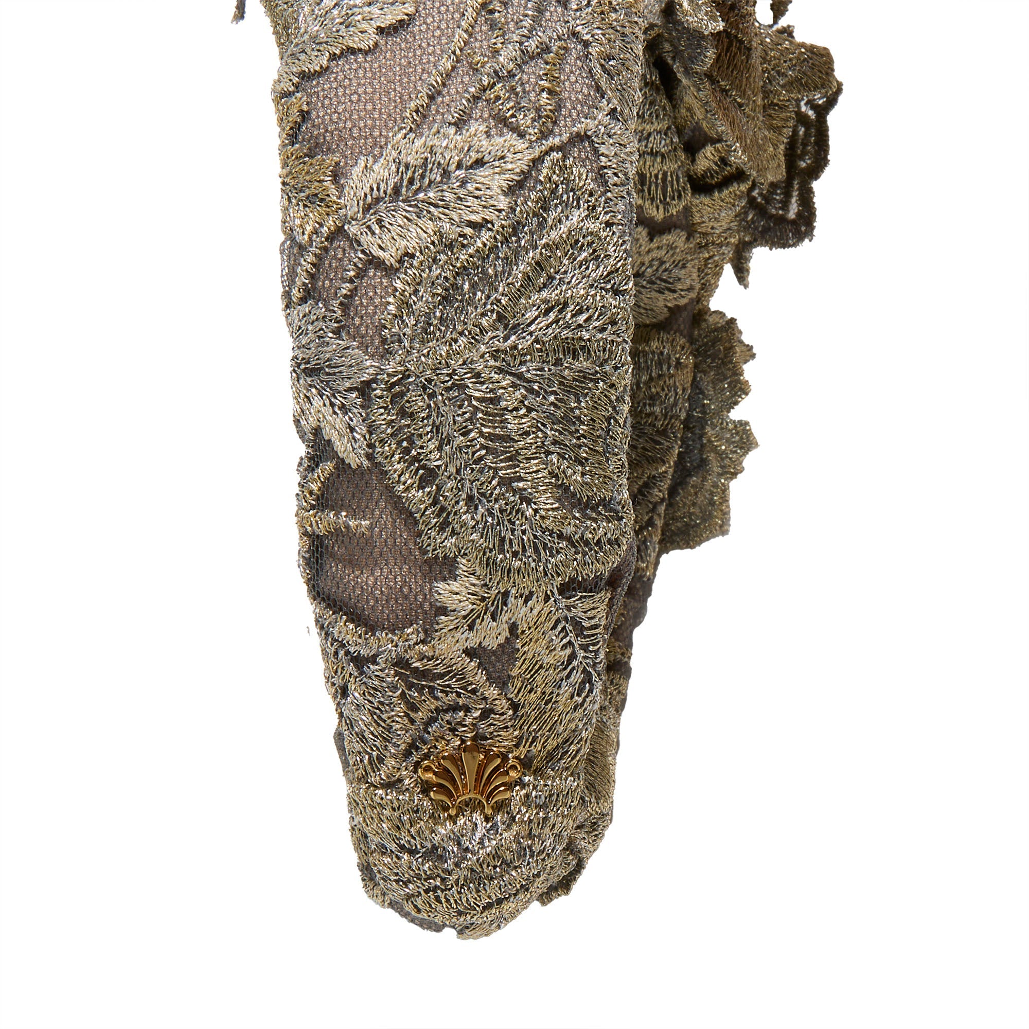 GOLD SLATE MARCHESA COUTURE X LELE SADOUGHI CRAWFORD APPLIQUE HEADBAND