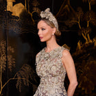 GOLD SLATE MARCHESA COUTURE X LELE SADOUGHI CRAWFORD APPLIQUE HEADBAND