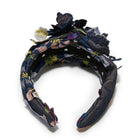 NAVY MARCHESA COUTURE X LELE SADOUGHI CRAWFORD FLORAL APPLIQUE HEADBAND