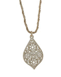Load image into Gallery viewer, 3 Row Layered Filigree Detail Necklace Marchesa
