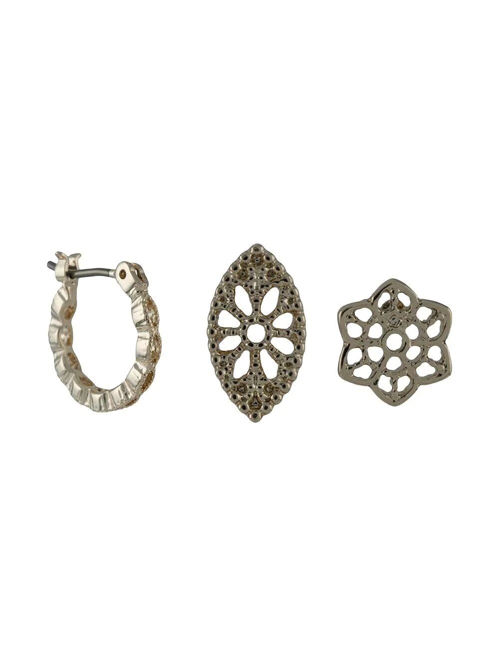 Studs And Small Hoop Earrings Set Marchesa