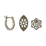 Studs And Small Hoop Earrings Set Marchesa