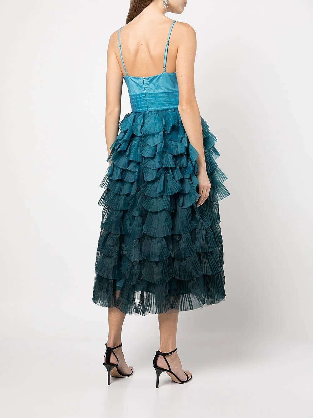 Tiered Ruffle Gown Marchesa