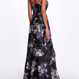 Sheer Cut Out Floral Gown | Marchesa