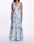 Load image into Gallery viewer, Keyhole Back Floral Gown | Marchesa
