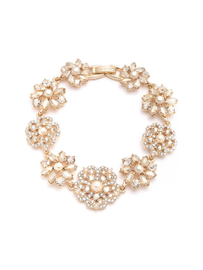 Gold Fresh Floral Bracelet | Marchesa
