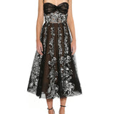 Corseted Cocktail Dress Marchesa
