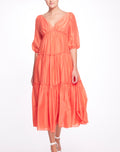 Load image into Gallery viewer, Bishop 3/4 Sleeve Day Dress Marchesa

