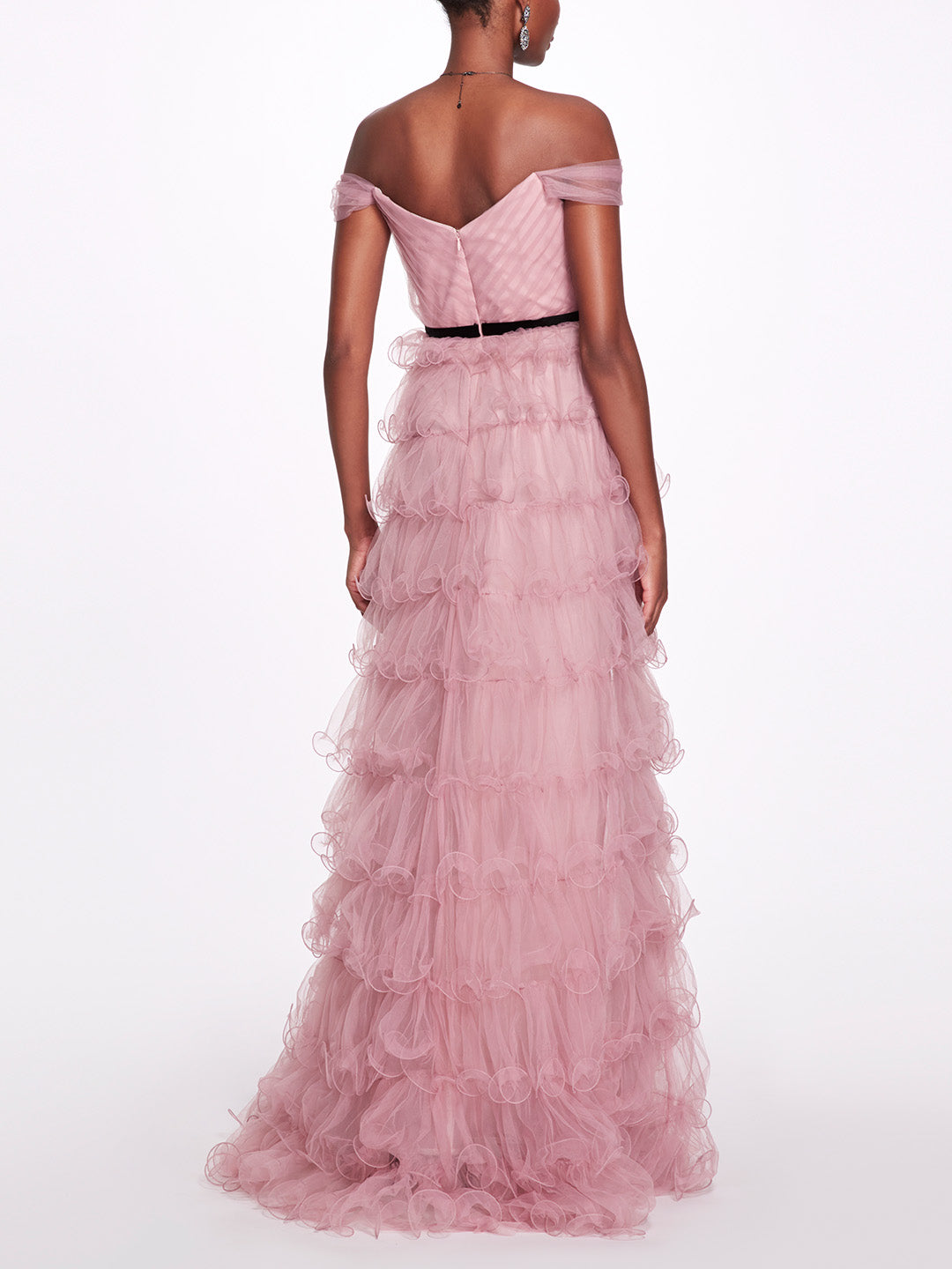 Multi-Tiered Tulle Gown | Marchesa