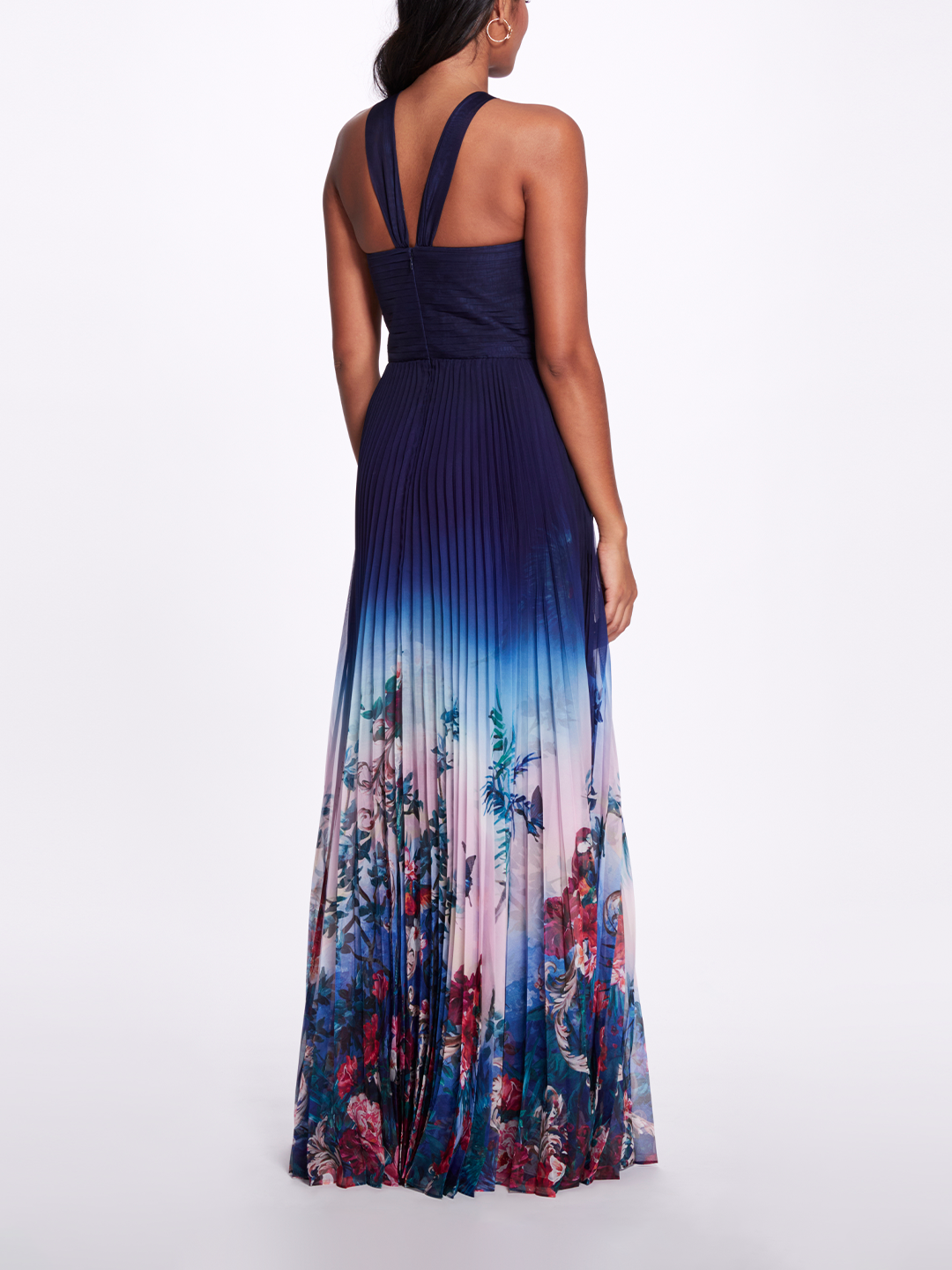 Halter Ombre Floral Gown | Marchesa