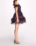 Load image into Gallery viewer, Watercolor Garland Mini Dress | Marchesa
