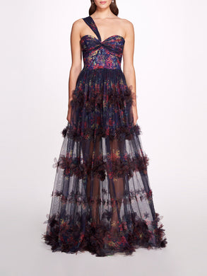 Watercolor Garland Gown | Marchesa