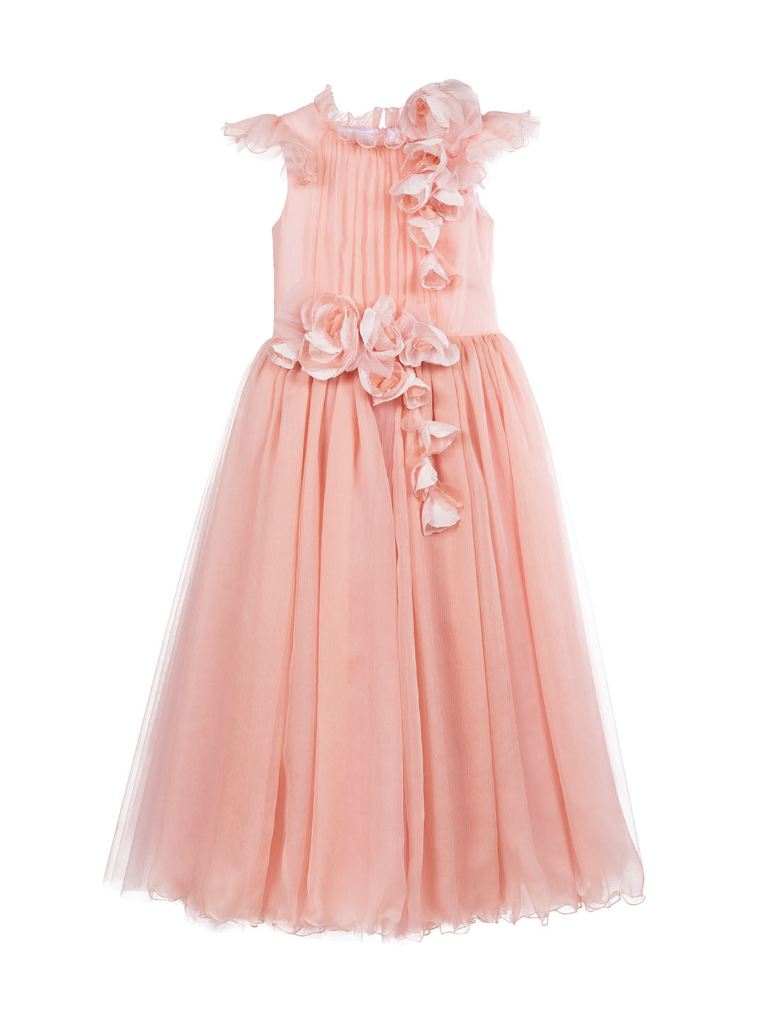 Pink Flower Embellished Tulle Gown | Marchesa